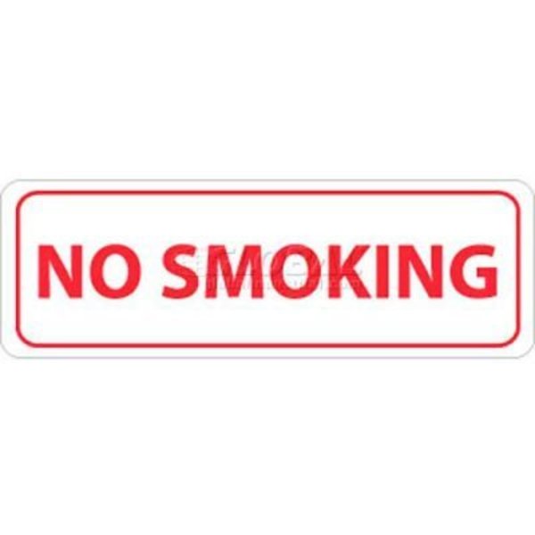 National Marker Co NMC No Smoking Area Sign, No Smoking, 4in X 12in, White/Red M772AP